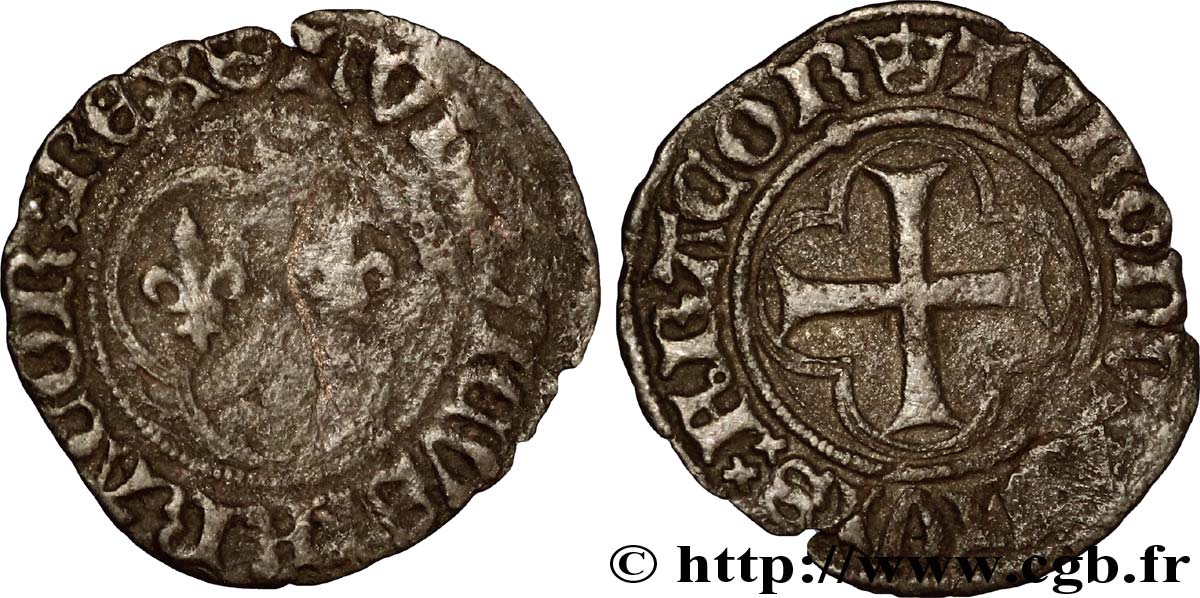 LOUIS XI LE PRUDENT Denier tournois  n.d. Paris TB+/TTB