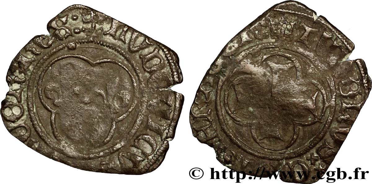 LOUIS XI LE PRUDENT Denier tournois  n.d. s.l. B