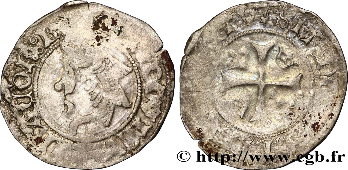 LOUIS XI LE PRUDENT Liard au dauphin n.d. s.l. TB