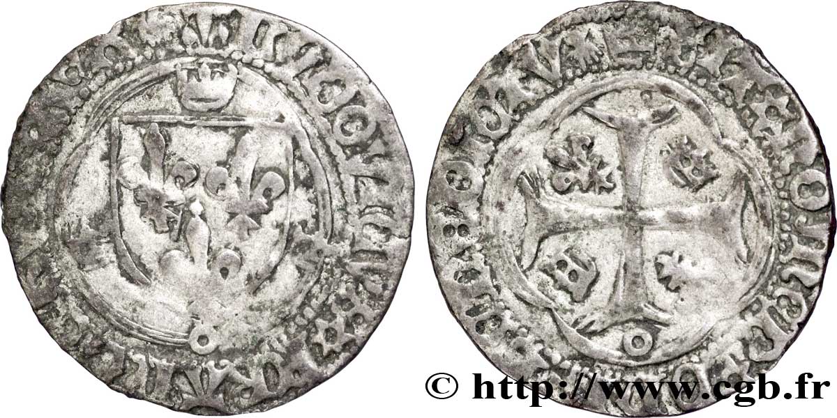 LOUIS XII LE PÈRE DU PEUPLE Douzain ou grand blanc à la couronne n.d. Dijon B