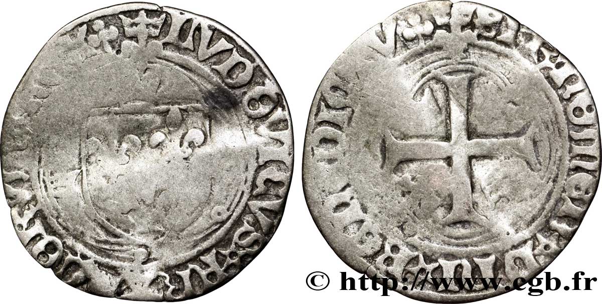 LOUIS XII LE PÈRE DU PEUPLE Douzain ou grand blanc à la couronne n.d. Lyon B