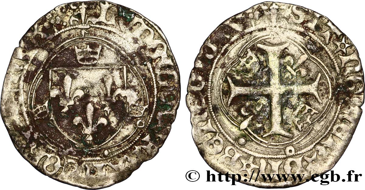 LOUIS XII  Douzain ou grand blanc à la couronne n.d. Lyon BC