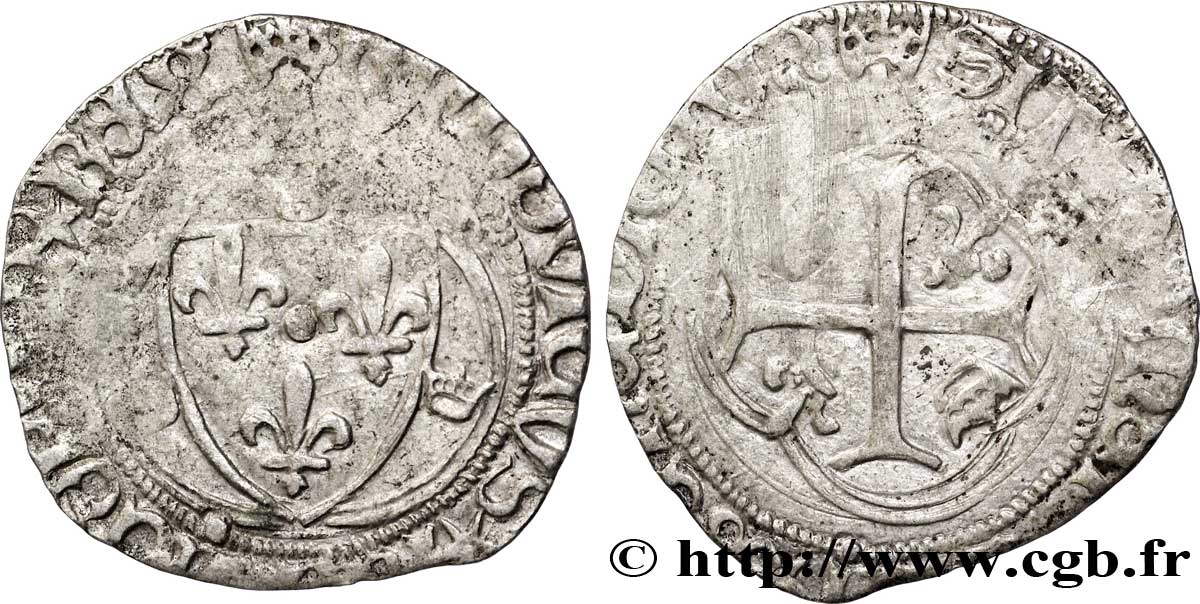 LOUIS XII LE PÈRE DU PEUPLE Douzain ou grand blanc à la couronne n.d. s.l. TB+