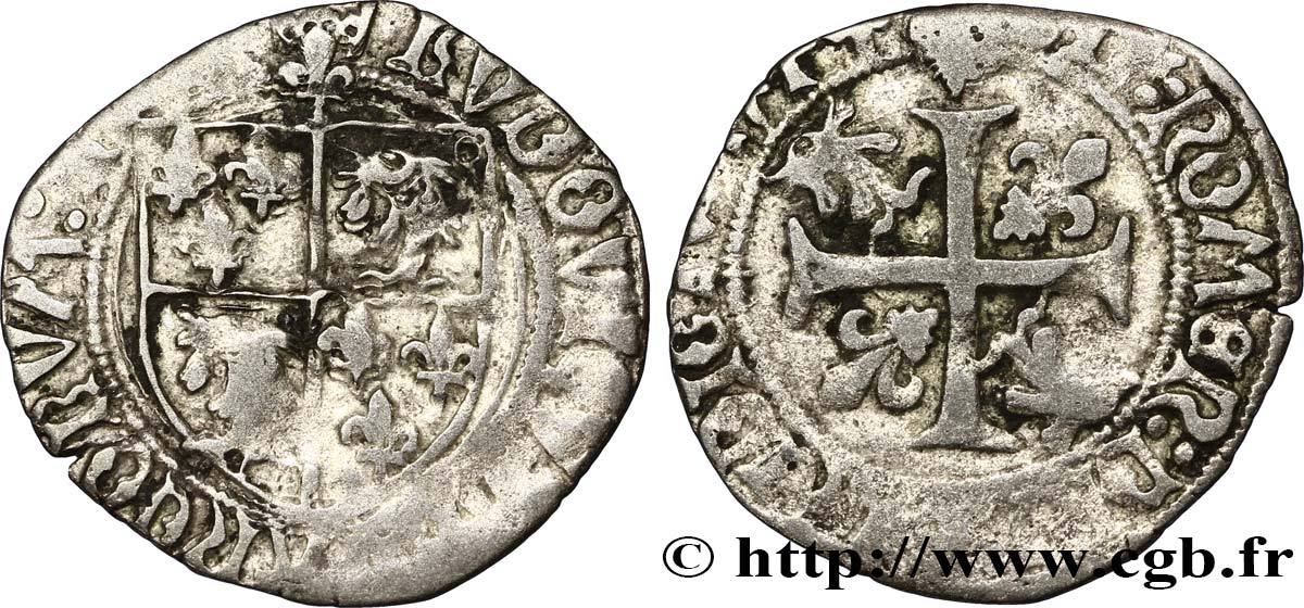 LOUIS XII LE PÈRE DU PEUPLE Douzain du Dauphiné n.d. Romans TB+