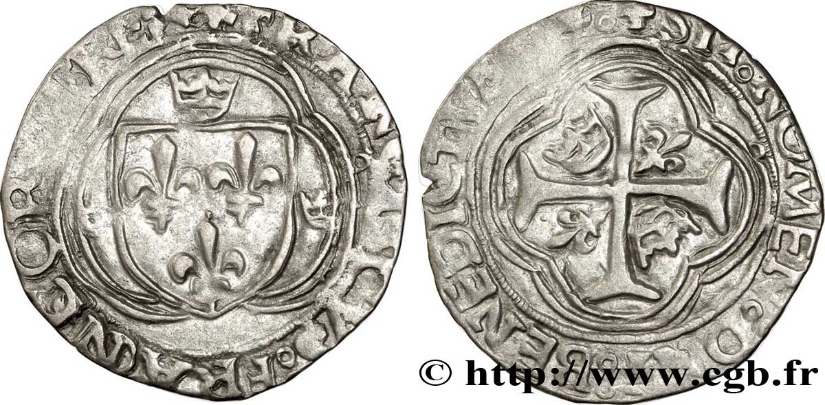 FRANÇOIS IER LE RESTAURATEUR DES LETTRES Grand blanc à la couronne, 1er type n.d. Toulouse TB+