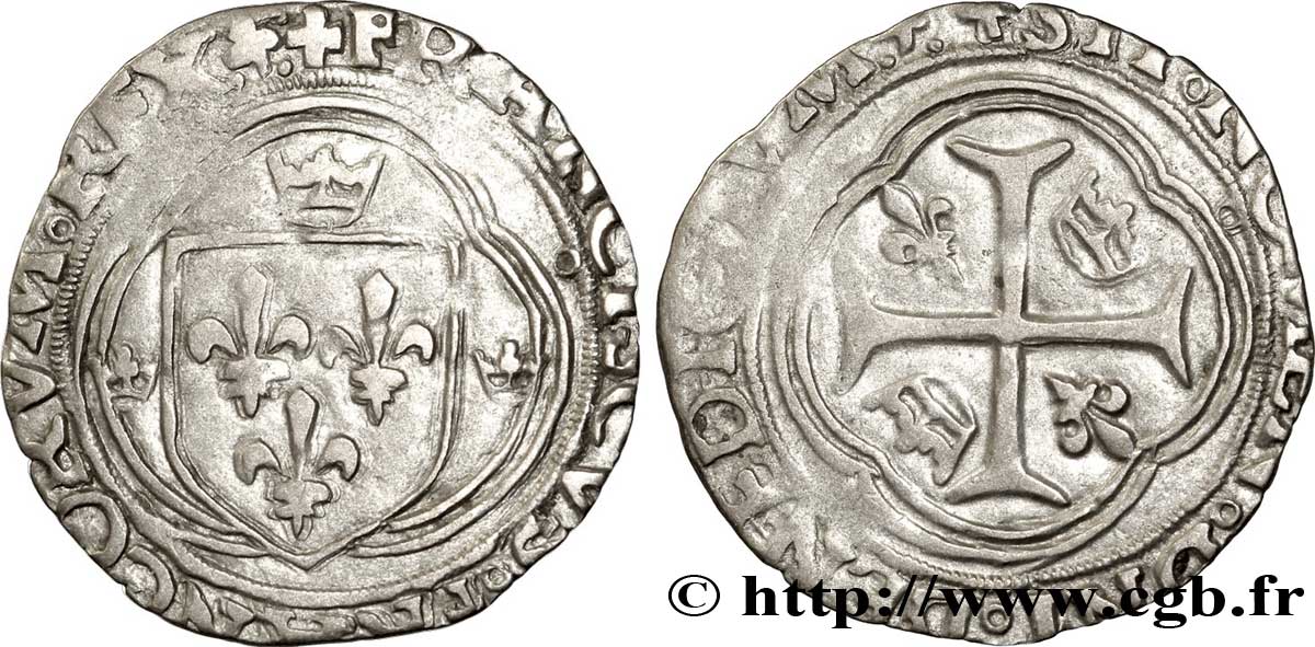 FRANCOIS I Grand blanc à la couronne, 1er type n.d. Toulouse VF