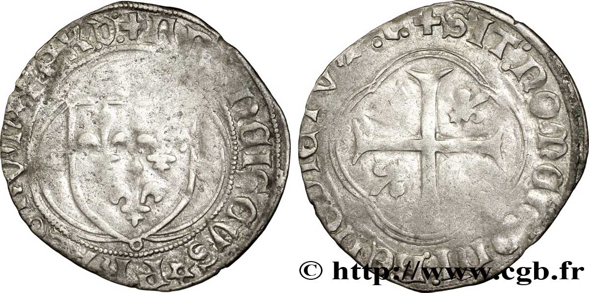 FRANÇOIS IER LE RESTAURATEUR DES LETTRES Grand blanc à la couronne, 1er type n.d. Villefranche-de-Rouergue TB+