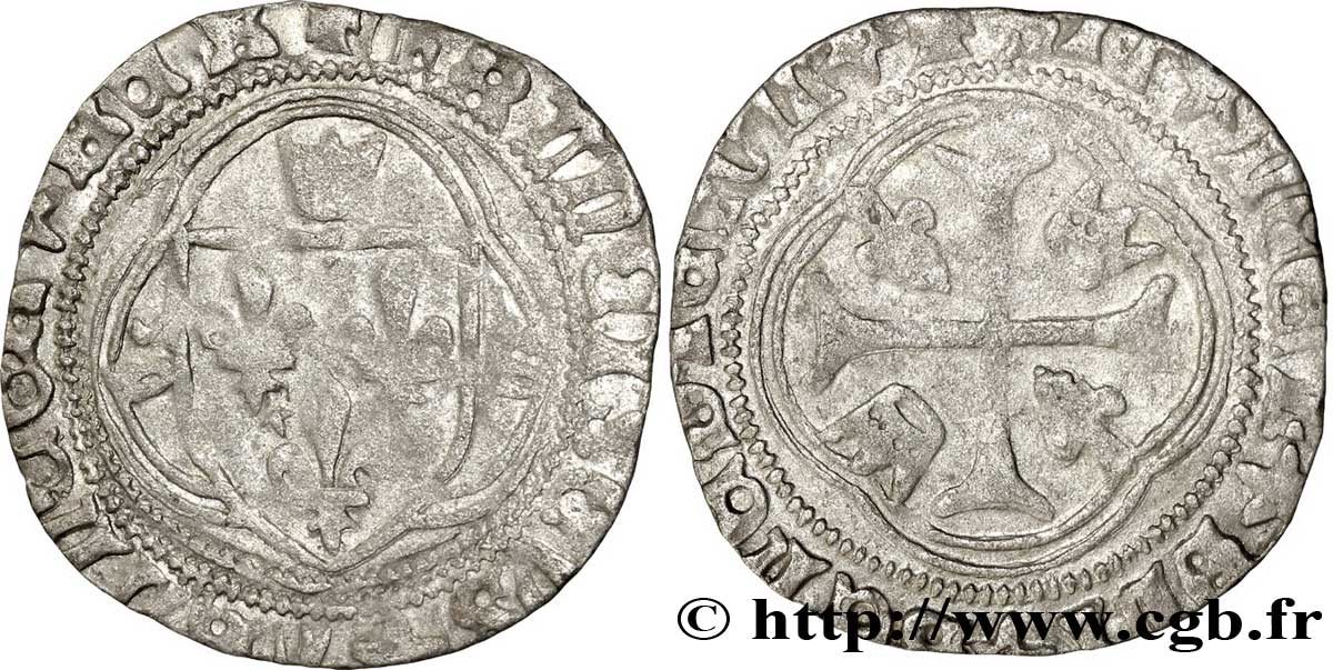 FRANÇOIS IER LE RESTAURATEUR DES LETTRES Grand blanc à la couronne, 1er type n.d. Troyes TB+