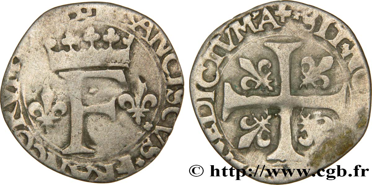 FRANÇOIS IER LE RESTAURATEUR DES LETTRES Dizain franciscus, 1er type n.d. La Rochelle TB
