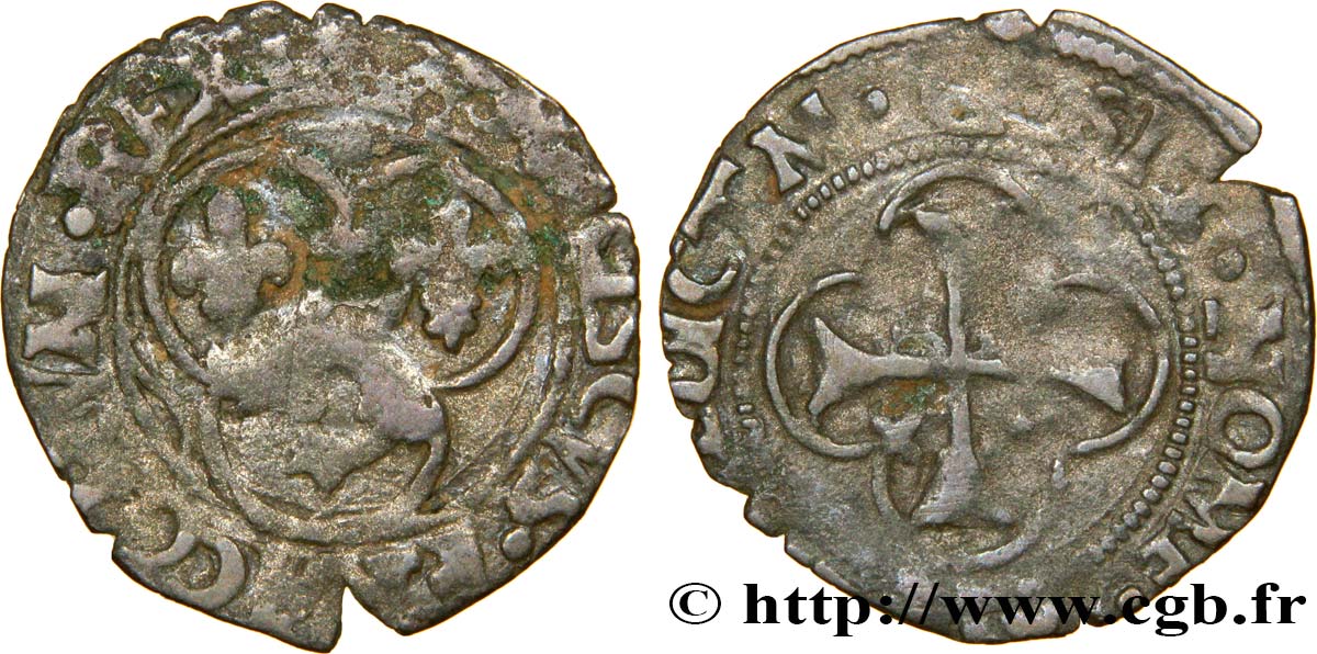 FRANÇOIS IER LE RESTAURATEUR DES LETTRES Double tournois du Dauphiné, 1er type n.d. Atelier indéterminé TB