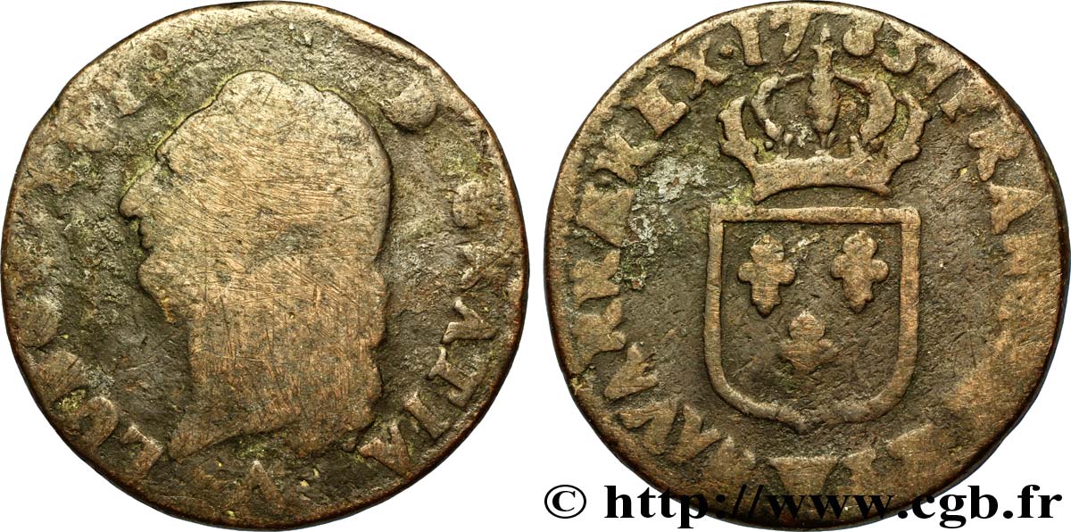 LOUIS XVI Sol dit &nbsp;à l&nbsp;écu&nbsp; 1783 Lille B