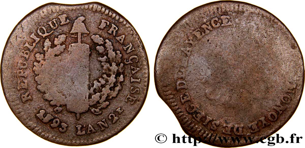 SIÈGE DE MAYENCE 2 sols 1793 Mayence B