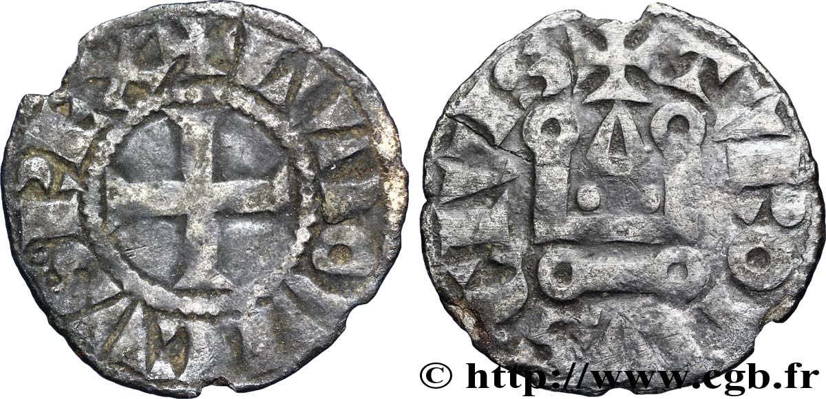 LOUIS IX DIT &nbsp;SAINT LOUIS&nbsp; Denier tournois n.d.  TB