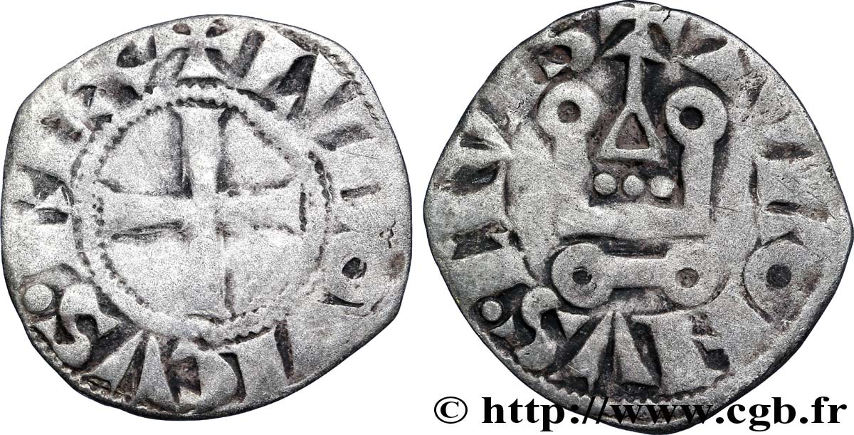 LOUIS IX DIT &nbsp;SAINT LOUIS&nbsp; Denier tournois n.d. s.l. B