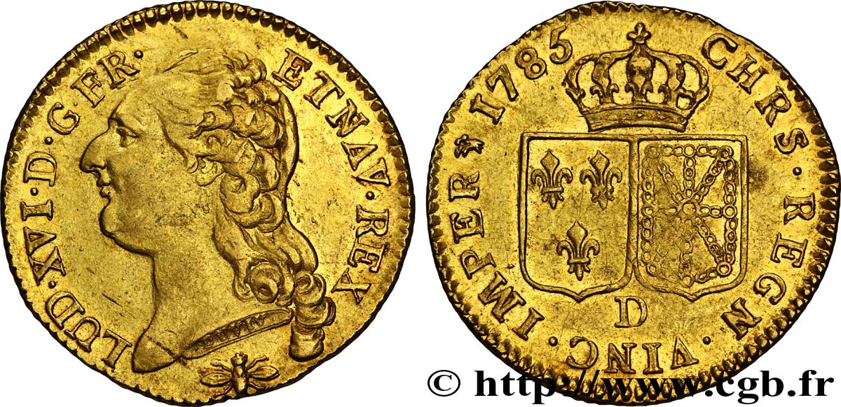 LOUIS XVI Louis d&nbsp;or aux écus accolés 1785 Lyon TTB