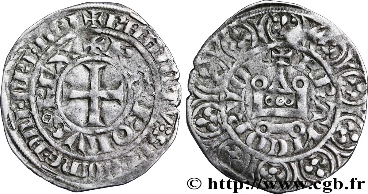 CHARLES IV LE BEL Maille blanche n.d. s.l. TTB