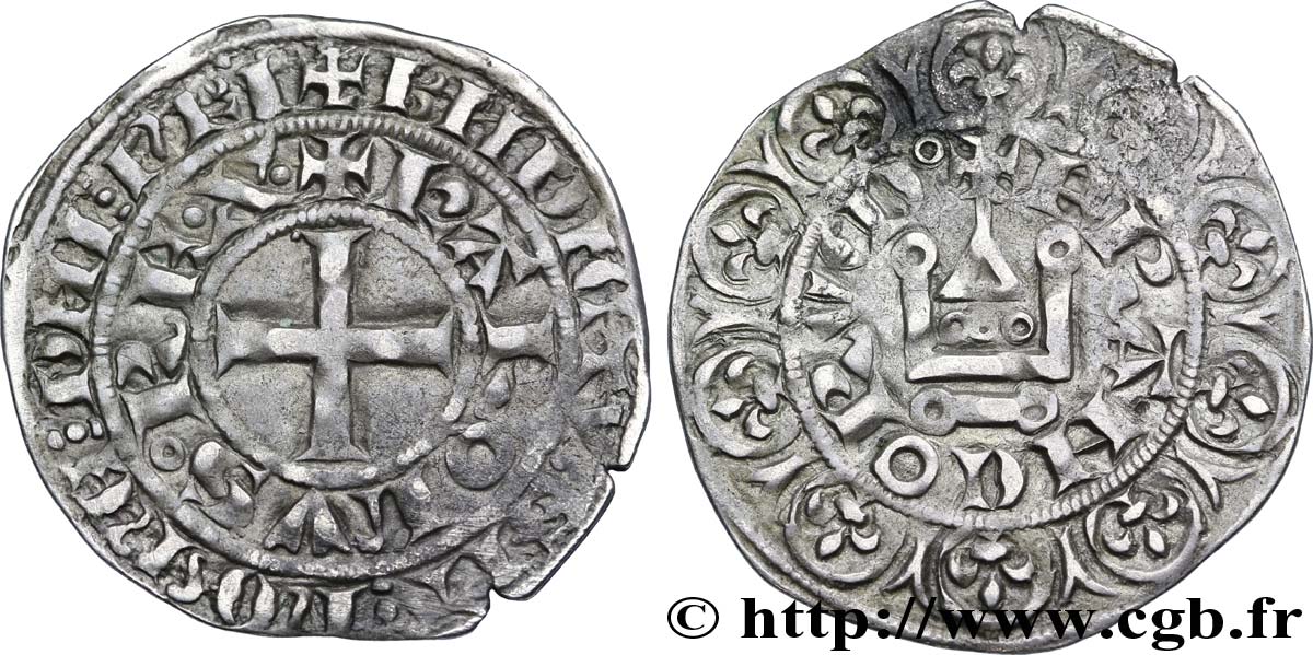 CHARLES IV LE BEL Maille blanche n.d.   TTB+