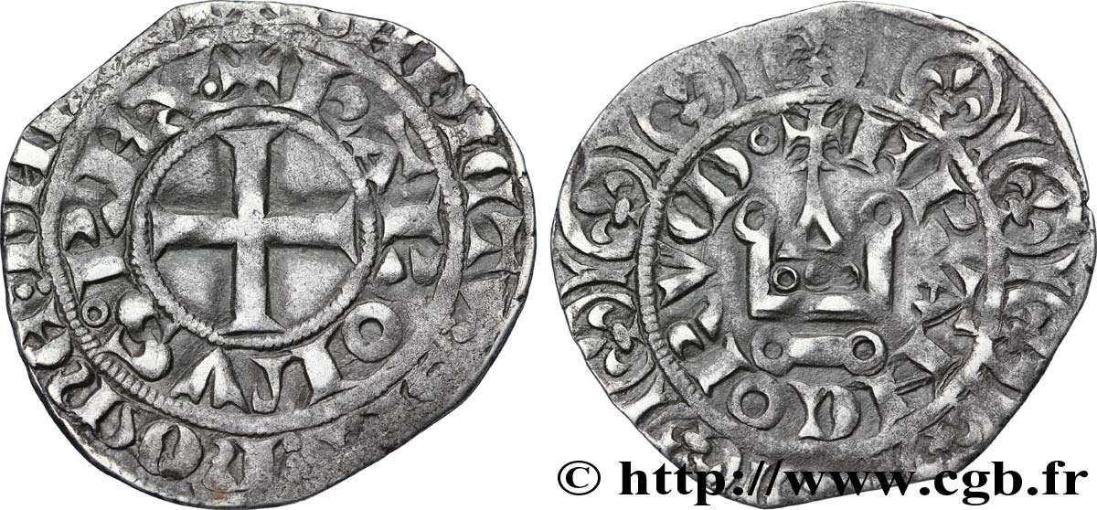 CHARLES IV LE BEL Maille blanche n.d.   TB+