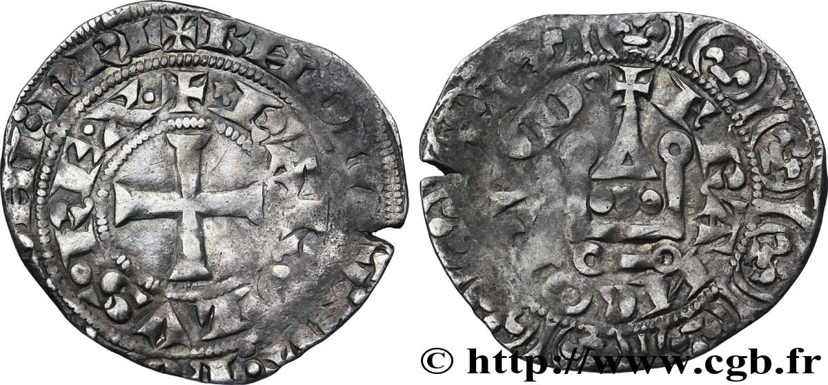 CHARLES IV LE BEL Maille blanche n.d.   TB+
