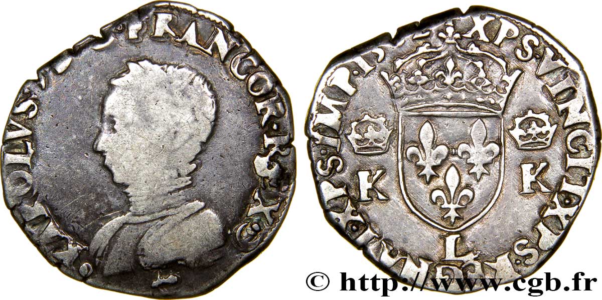 CHARLES IX Teston, 4e type 1562 Bayonne TB/TTB