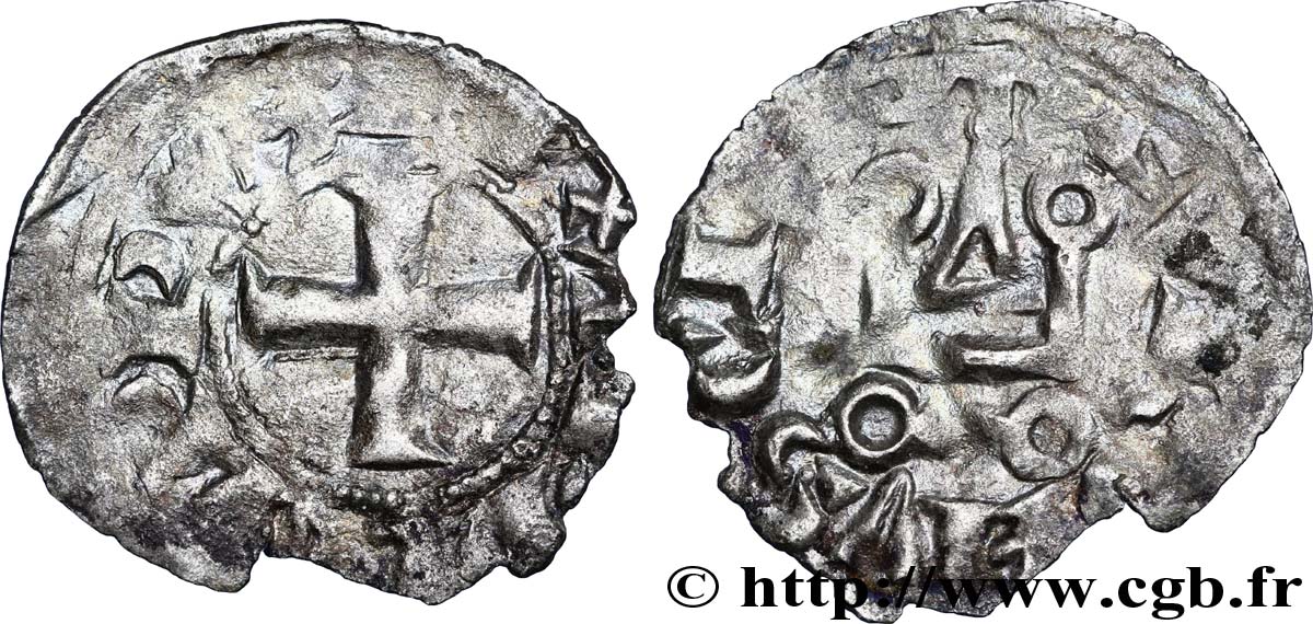 PHILIPPE VI DE VALOIS Denier tournois, 1er type n.d. s.l. TB+