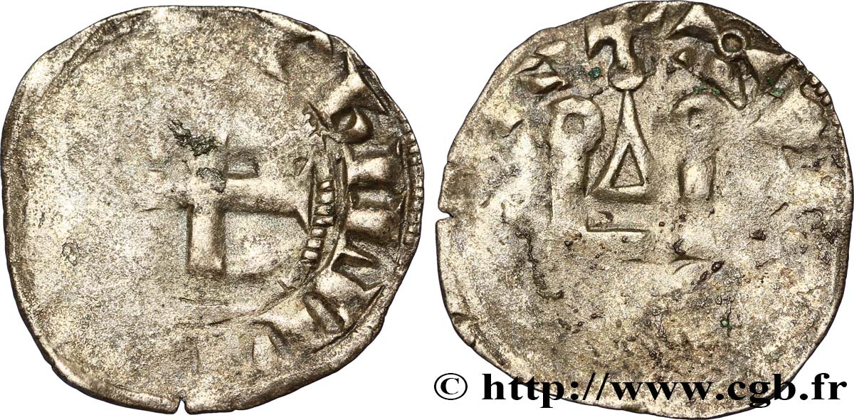 PHILIPPE VI DE VALOIS Denier tournois, 1er type n.d. s.l. TB+