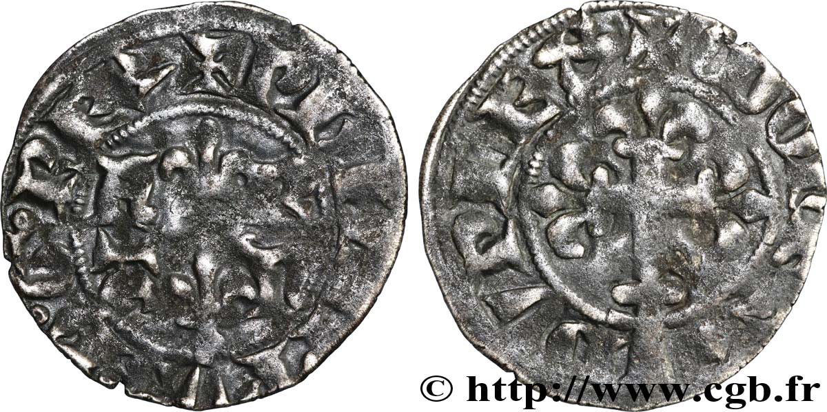 PHILIPPE VI DE VALOIS Double tournois, 1er type n.d. s.l. B+