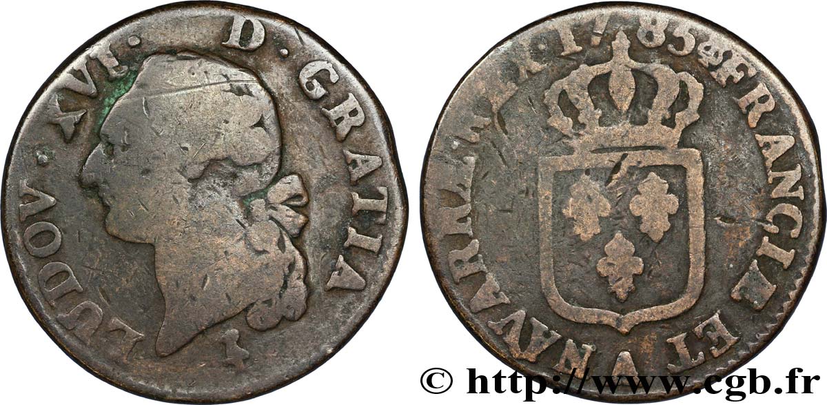 LOUIS XVI Sol dit &nbsp;à l&nbsp;écu&nbsp; 1785 Paris B
