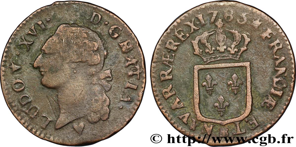 LOUIS XVI Sol dit  à l écu  1785 Strasbourg TB