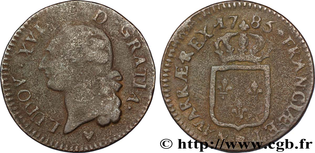 LOUIS XVI Sol dit  à l écu  1785 Strasbourg TB