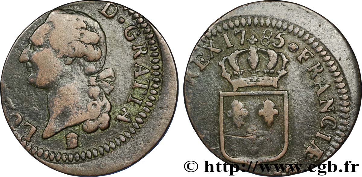 LOUIS XVI Sol dit &nbsp;à l&nbsp;écu&nbsp; 1785 Bordeaux TB+/B+