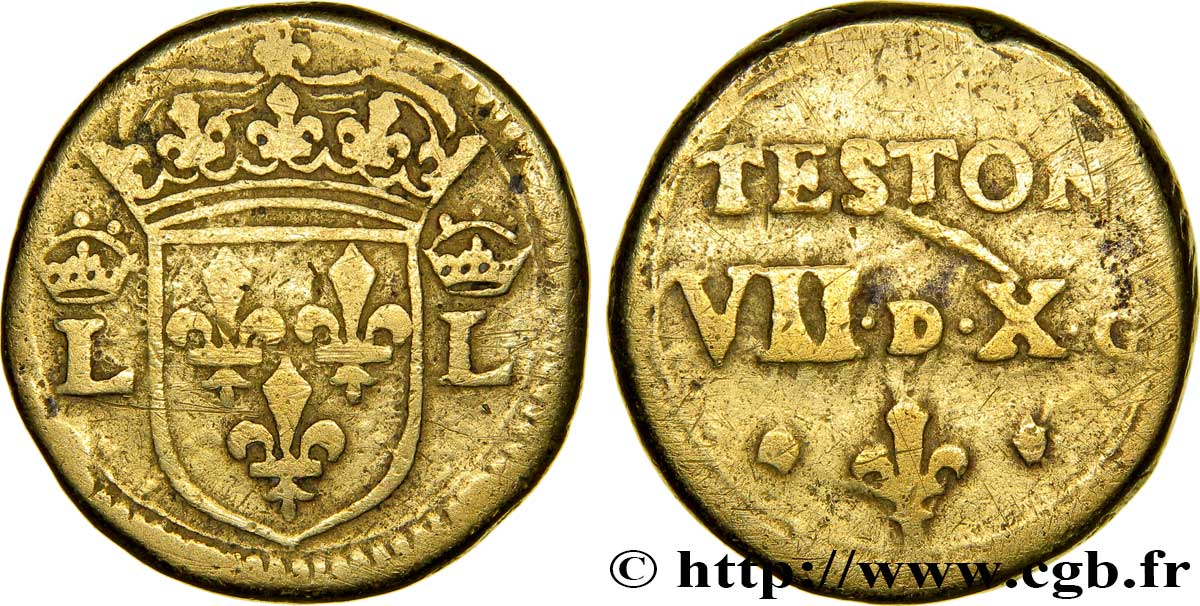 LOUIS XIII  Poids monétaire pour le teston n.d.  BC/RC+