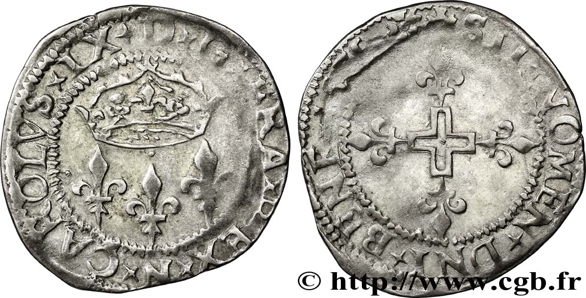 HENRY III Double sol parisis, 1er type 1575 Montpellier XF