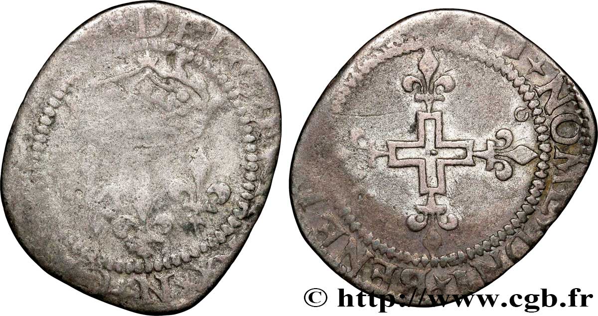 CHARLES IX Double sol parisis, 1er type n.d. Montpellier F/XF