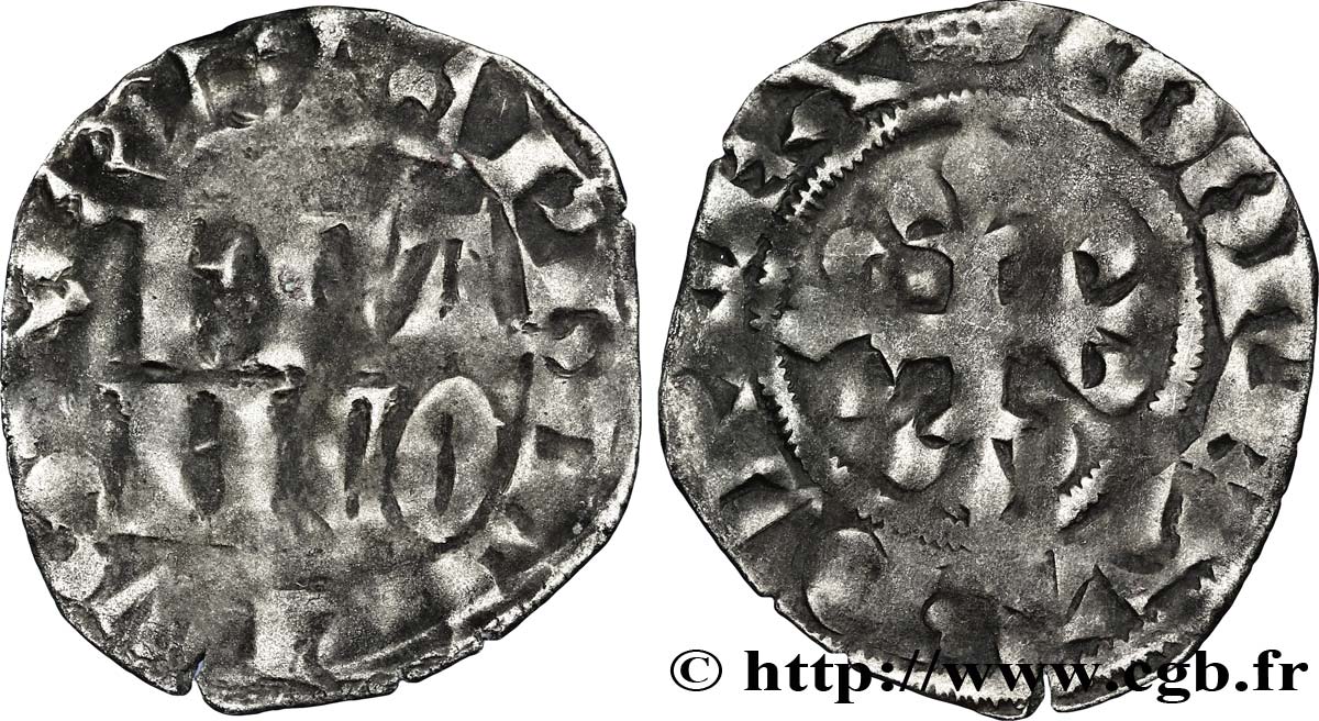 PHILIPPE VI DE VALOIS Double parisis, 3e type n.d. s.l. TB+