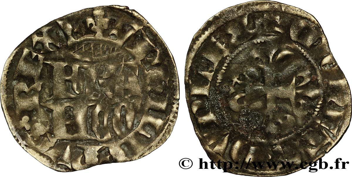 PHILIPPE VI DE VALOIS Double parisis, 3e type n.d. s.l. TTB