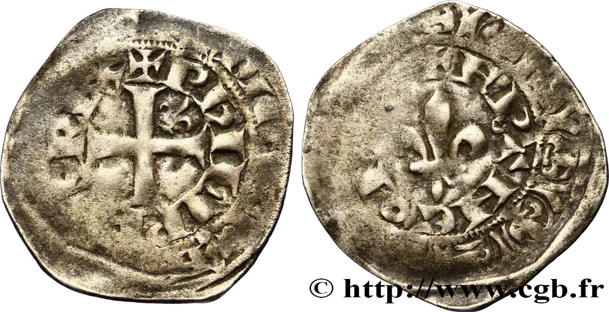 PHILIPPE VI DE VALOIS Gros à la fleur de lis n.d. s.l. TB