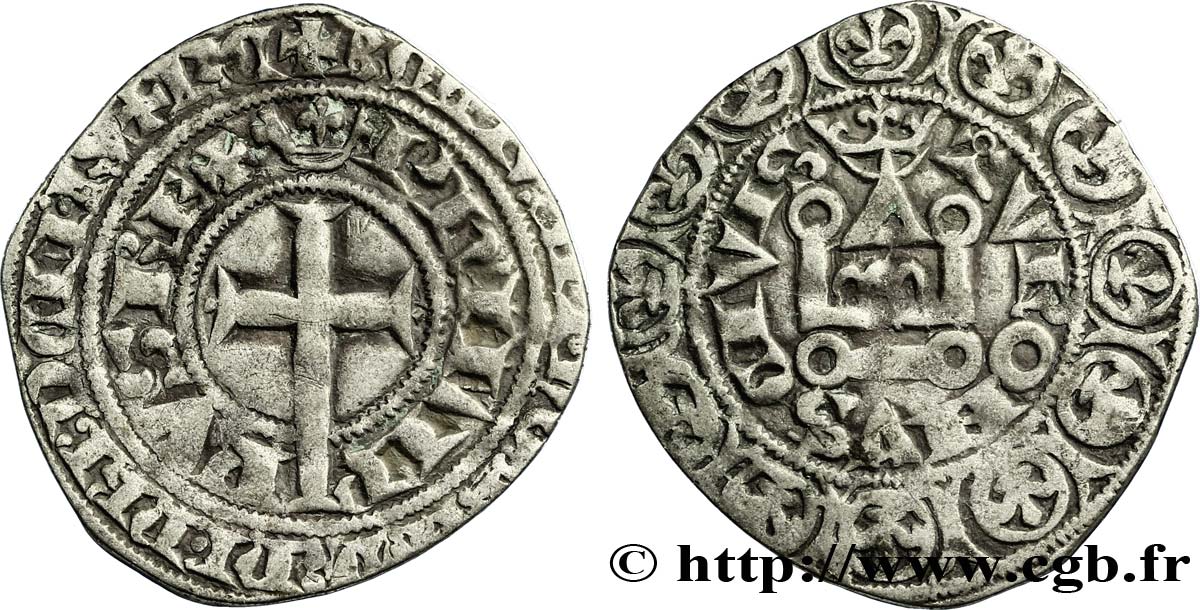 PHILIPPE VI DE VALOIS Gros à la queue n.d. s.l. TB+