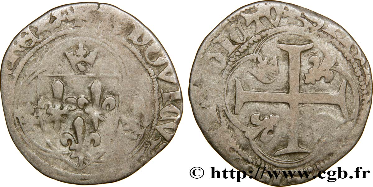 LOUIS XI LE PRUDENT Blanc à la couronne n.d. Atelier indéterminé B+