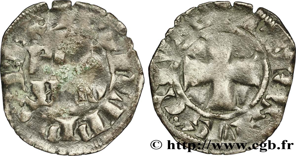 PHILIPPE IV LE BEL Denier parisis à l&nbsp;O rond n.d. s.l. TB+