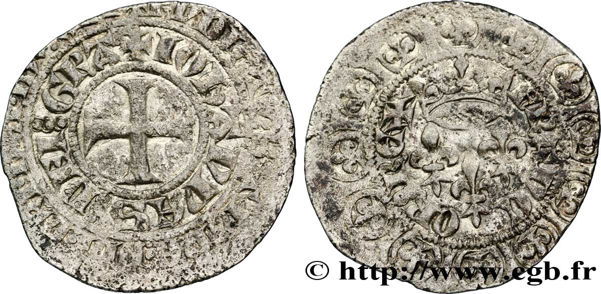 JEAN II LE BON Gros aux trois lis n.d. s.l. TB+