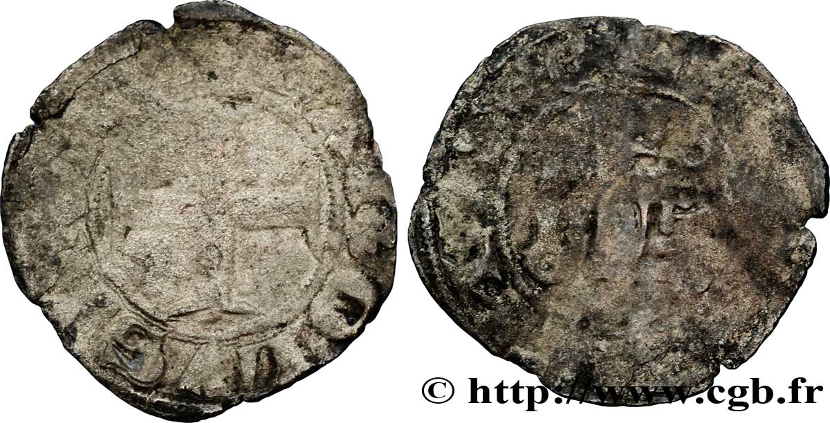 CHARLES V LE SAGE Denier tournois n.d. s.l. B