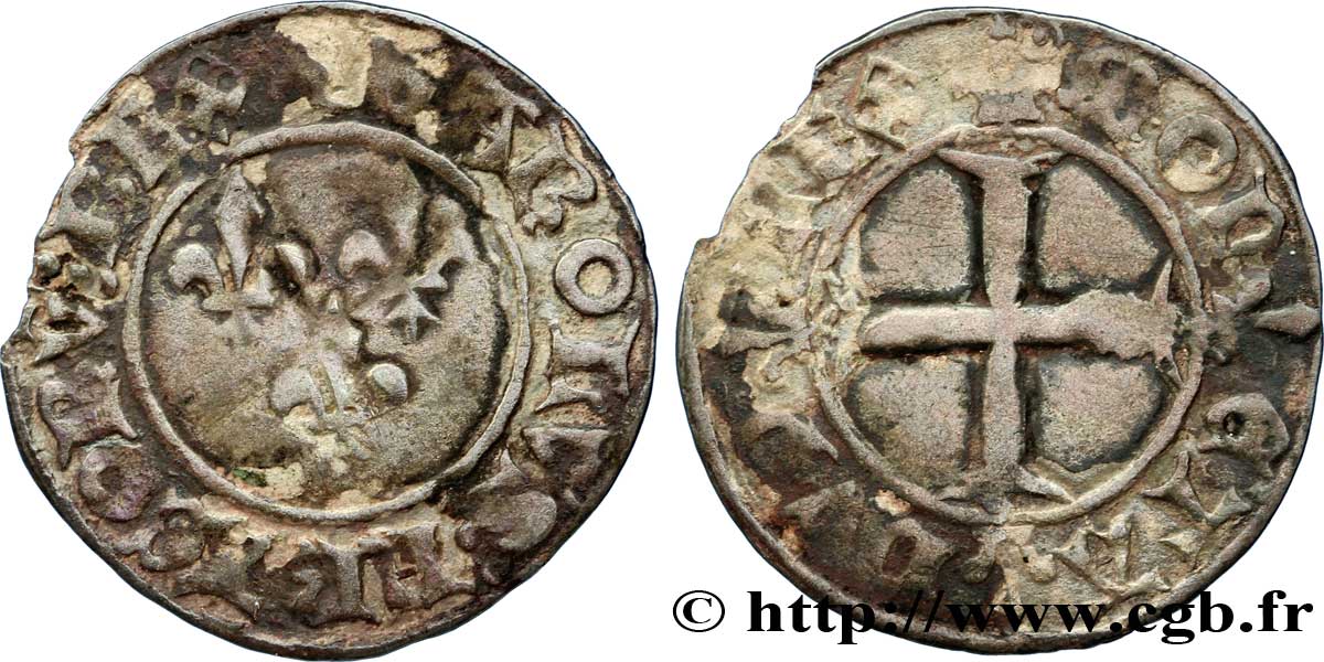 CHARLES VI LE FOU OU LE BIEN AIMÉ Double tournois n.d. Atelier indéterminé TTB