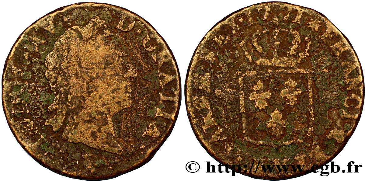 LOUIS XV DIT LE BIEN AIMÉ Sol dit “à la vieille tête” 1771 Troyes B