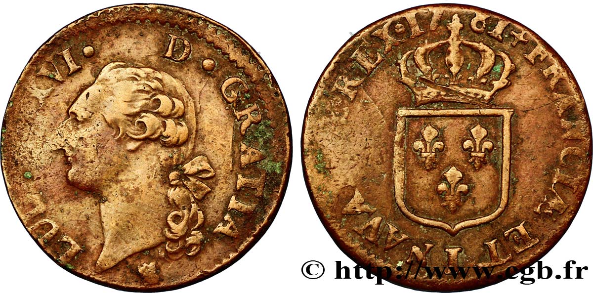 LOUIS XVI Sol dit “à l écu” 1781 Limoges TB