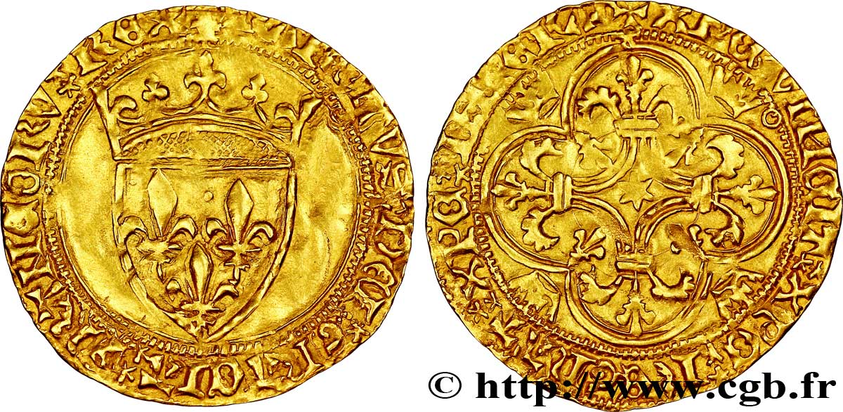 CHARLES VII LE VICTORIEUX Écu d&nbsp;or, 1er type, émission spéciale de Toulouse n.d. Toulouse TTB