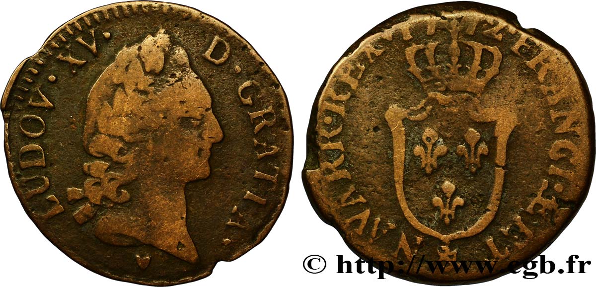 LOUIS XV DIT LE BIEN AIMÉ Demi-sol d&nbsp;Aix 1772 Aix-en-Provence TB+