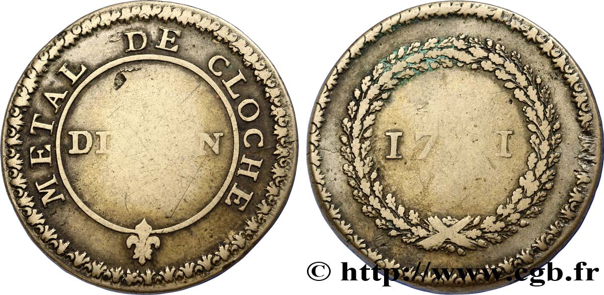 CONFIANCE (MONNAIES DE...) Dixain de Rochon 1791 Lyon TB