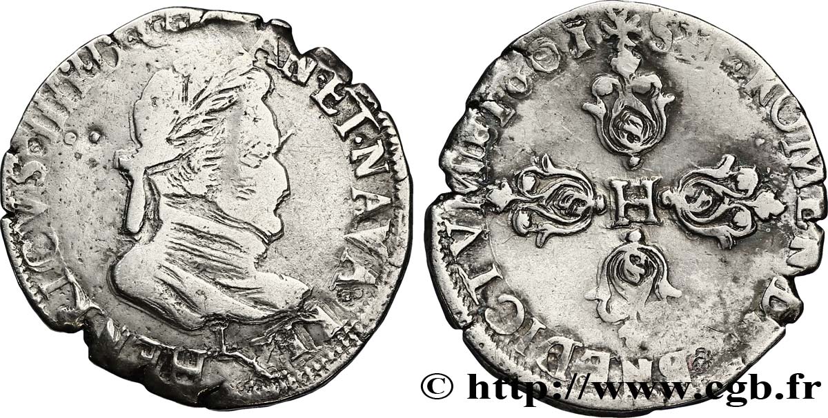 HENRI IV LE GRAND Demi-franc 1601 Limoges TB+