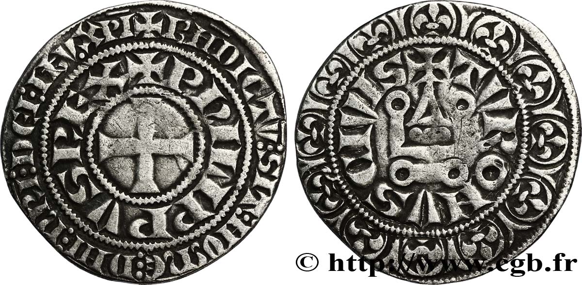 PHILIPPE III LE HARDI ET PHILIPPE IV LE BEL - MONNAYAGE COMMUN (à partir de 1280) Gros tournois à l&nbsp;O rond n.d. s.l. TB